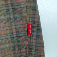 80-90's STUSSY ステューシー チェック柄 イージーショートパンツ グリーン コットン USA製 Size M 福生店