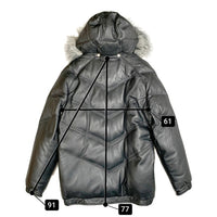 SUPREME シュプリーム 05AW Leather Down Jacket レザーダウンジャケット ブラック ファー Size L 福生店