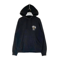 STUSSY ステューシー スカル 薔薇 バラ パーカー ブラック sizeM 瑞穂店