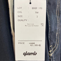 glamb グラム ブラックデニムパンツ サルエル ブラック ストレッチ GB16SP/P15 ブラック Size 3 瑞穂店