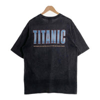 90's TITANIC タイタニック プリント 半袖 Tシャツ ブラック 1998コピーライト giant USA製 Size XL 福生店
