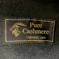 PURE CASHMERE ピュアカシミヤ カシミヤ100% フォックスファー ロングコート ブラック size9号 瑞穂店