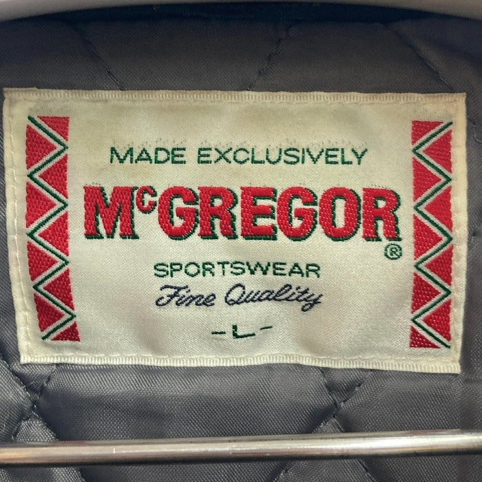 3□ニチメン製◇McGREGOR マクレガー 袖牛革 スタジャン 黒 size 4L