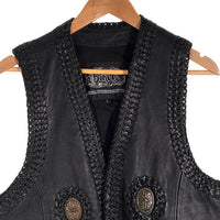 Bikers バイカーズ レザーベスト ブラック 牛革 コンチョ Size L 福生店