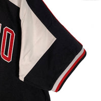 90's~ NIKE ナイキ CHICAGO BULLS シカゴ・ブルズ プルオーバートップス 刺繡 ワッペン ブラック ホワイト レッド Size L 福生店