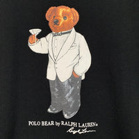 POLO RALPH LAUREN ポロラルフローレン ポロベア プリント クルーネックスウェットトレーナー ブラック Size L 福生店
