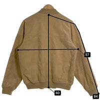 80's 90's youth-high by SAKURA COAT ユースハイ バイ サクラコート ジップアップ ダービー ジャケット ベージュ Size L 福生店