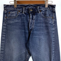DENIME ドゥニーム 紙パッチ テーパードデニムパンツ USED加工 インディゴ オリゾンティ ボタンフライ Size 34×31 福生店