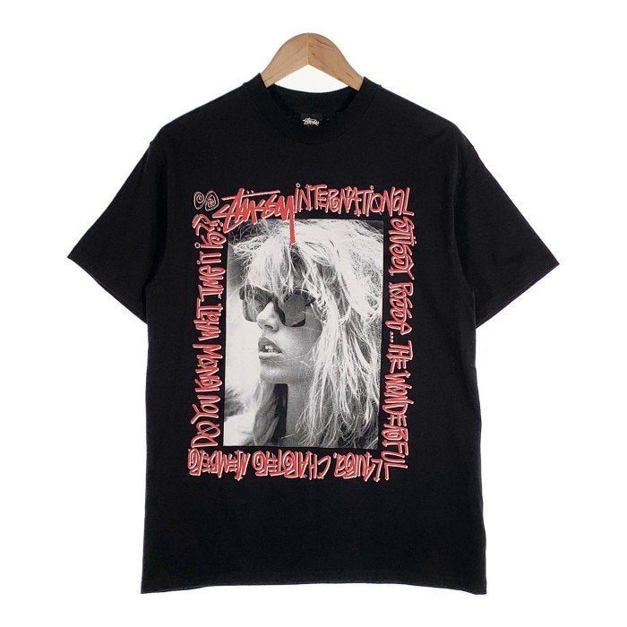 00's STUSSY ステューシー Laura Charter ローラチャーター フォトプリント Tシャツ ブラック Size M 福生店