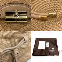 COACH コーチ ハンドバッグ 14773 ワンショルダー レザー パイソン ベージュ 瑞穂店
