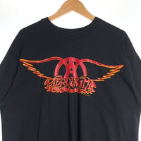 90's Aerosmith エアロスミス GET A GRIP プリントTシャツ ブラック Hanes USA製 Size XL 福生店