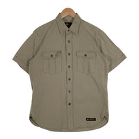 NEIGHBORHOOD ネイバーフッド 17SS SAFARI C-SHIRT-SS ヘリンボーン サファリシャツ オリーブ 171SPNH-SHM04 Size L 福生店