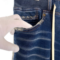 TMT ティーエムティー 19AW SWEATLIKE-INDIGO DENIM TRACK PANT スウェットデニムトラックパンツ インディゴ ダメージ/ペンキ加工 TPT-F1903 Size L 福生店