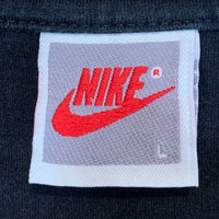 90's NIKE ナイキ AIR JORDAN エアジョーダン プリントTシャツ ブラック イラスト 銀タグ Size L 福生店