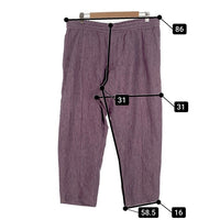 EMPORIO ARMANI エンポリオアルマーニ リネン セットアップ 2Bテーラードジャケット イージーパンツ パープル カジュアル Size 56/52 福生店