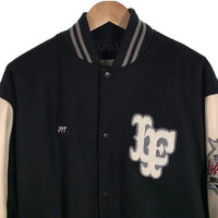 LFYT エルエフワイティー WORLD CHAMPS 2021 LF LOGO STADIUM JACKET スタジアムジャケット ブラック ウール レザ- Size XL 福生店