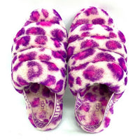 UGG アグ 1117153 Fluff Yeah Slide Leopard フラッフ イヤー スライド レオパード サンダル パープル size24cm 瑞穂店