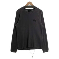 STUSSY ステューシー 24AW Raglan Thermal Basic Stock サーマル ロンT ロングスリーブ 長袖 Tシャツ チャコール Size M 福生店