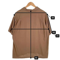 FIVE BROTHER ファイブブラザー LINEN RAYON ONE-OP S/S SHIRTS レーヨン リネン オープンカラーレーヨンシャツ ブラウン 152520 Size M 福生店