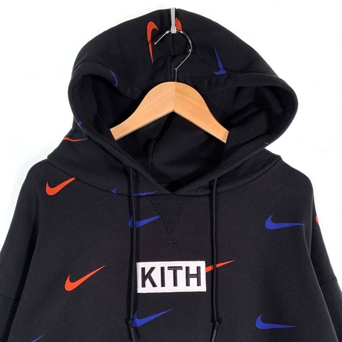 KITH × NIKE コラボ パーカー フーディー 刺繍ロゴ 希少 NY購入品 NIKE ナイキ 20AW KITH キス Knicks Swoosh Hoodie ニューヨーク