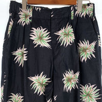 CALEE キャリー 21SS flower pattern linen tapered pants フラワーパターン リネンテーパードパンツ ブラック Size L 福生店