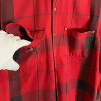 RALPH LAUREN ラルフローレン チェック フランネルシャツ レッド メタルボタン Size L 福生店