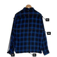 Hide and Seek ハイドアンドシーク レーヨン オンブレチェックシャツ 長袖 ブルー HS-020223 Size M 福生店