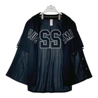 Supreme シュプリーム 22SS Rhinestone Stripe Baseball Jersey ラインストーン ベースボールシャツ ブラック sizeL 瑞穂店