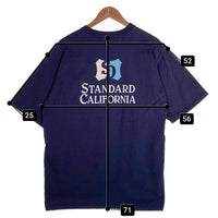 STANDARD CALIFORNIA スタンダードカリフォルニア ヘビーウェイト シールドロゴプリント ポケットTシャツ ネイビー Size XL 福生店