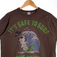 TOYS McCOY トイズマッコイ CASPER TEE IT`S SAFE TO SURF キャスパープリントTシャツ 前V チャコールグレー TMC2504 Size L 福生店