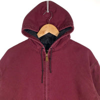 90`s Carhartt カーハート Active Jacket アクティブジャケット バーガンディー JQ246 Size L 福生店