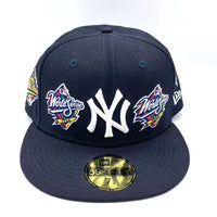 NEW ERA ニューエラ Worid Champion ニューヨークヤンキース グレーアンダーバイザー 59FIFTY ベースボールキャップ ネイビー Size60.6 瑞穂店