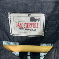 GANGSTERVILLE ギャングスタービル コットン 半袖 チェックシャツ ブラック 同色 GSV-16-SS-31 Size L 福生店