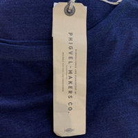 PHIGVEL フィグベル インディゴ染め Tシャツ ネイビー ネック広め Size 40 福生店