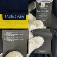 BALENCIAGA バレンシアガ カラーブロックアノラック プルオーバー コットン ブラック イエロー T830 534357 TAV04 Size XL 福生店