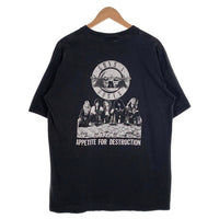 00's~ GUNS N ROSES ガンズアンドローゼズ APPETITE FOR DESTRUCTION プリントTシャツ ブラック All Sport メキシコ製 Size XL 福生店