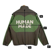 HUMAN MADE ヒューマンメイド 22AW Fleece Jacket フリースジャケット ジップアップ グリーン ワッペン プリント Size XXL 福生店