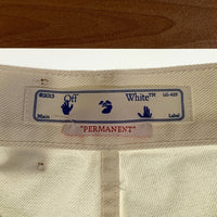 OFF-WHITE オフホワイト カットアウトジーンズ ホワイト OWYA018C99DEN002 レディース Size 25 福生店