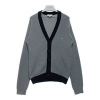 LACOSTE ラコステ ハイブリッドワッフルニット カーディガン グレー ブラック AH147EL Size FR3 瑞穂店