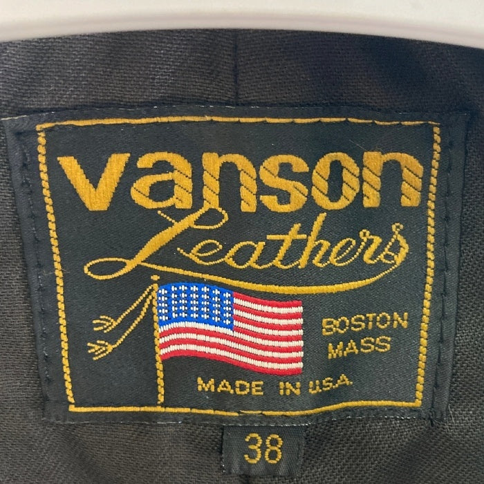 vanson バンソン レザー ベスト ブラック size38 瑞穂店