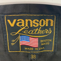 vanson バンソン レザー ベスト ブラック size38 瑞穂店