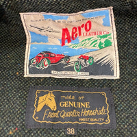 Aero leather エアロレザー ハーフベルト ホースハイド レザージャケット ブラック size38 瑞穂店