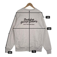 PORKCHOP ポークチョップ プリント スウェットクルーネックトレーナー オートミール Size L 福生店