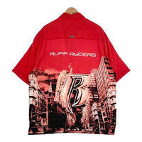 RUFF RYDER ラフライダース 総柄プリント 半袖シャツ レッド ポリエステル Size XL 福生店