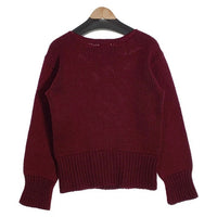 40's~ HIGHLAND ハイランド ボートネック ローゲージ ウールセーター ボルドー 厚手 Size - 福生店