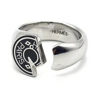 HERMES エルメス カルーゼルリング メタル シルバー ブラック Size T60 20号 福生店