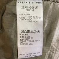 Freak's store フリークスストア 22aw-006jk ビッグシルエット モンスターパーカー カーキ sizeM 瑞穂店