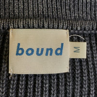 bound ハーフジップ コットンニット ポロ ロングスリーブ ウォッシュドブラック Size M 福生店