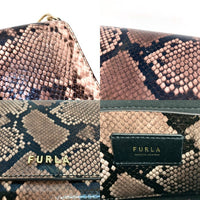 FURLA フルラ WB00393 マヤ クロスボディ パイソン柄 ミニショルダーバッグ ブラック 瑞穂店
