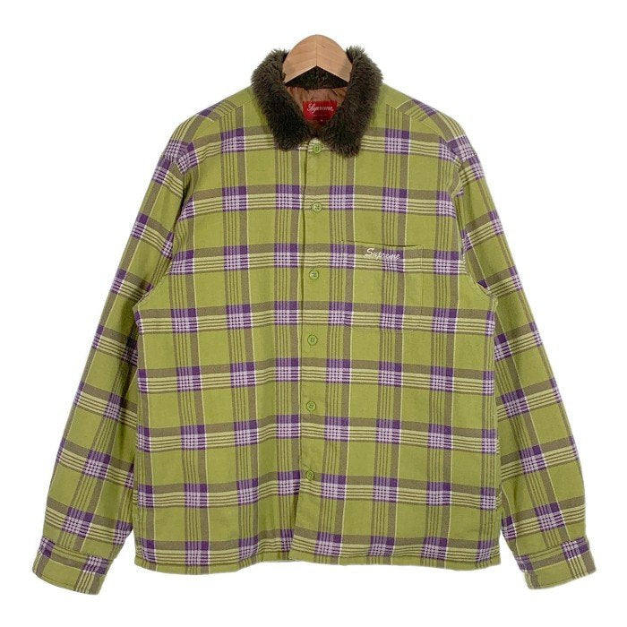 SUPREME シュプリーム 21AW Faux Fur Collar Flannel Shirt フェイク ...